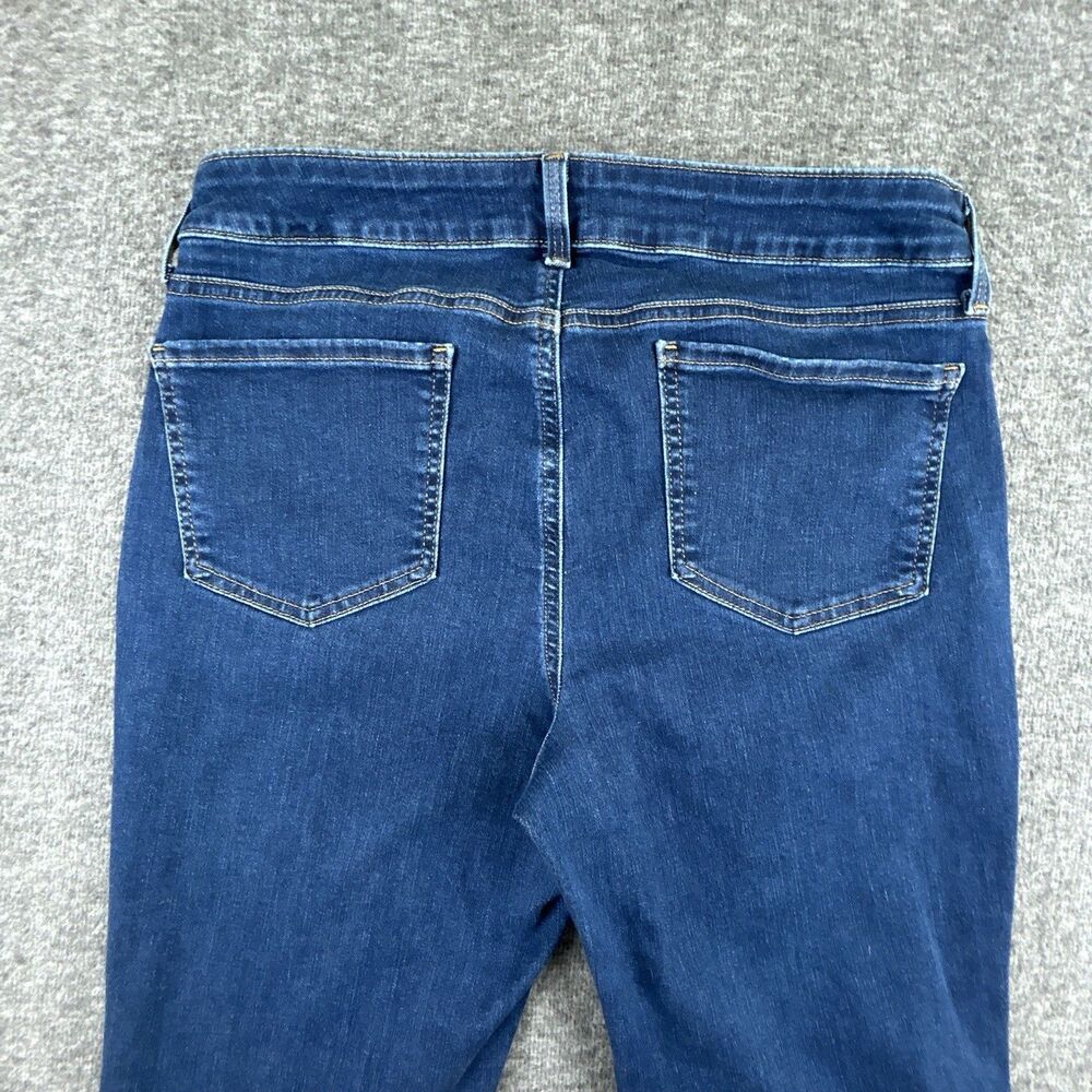 NYDJ Marilyn Straight Leg Dark Blue Denim Jeans Womens Size 12 Petite 31x31 Lift - Picture 7 of 12